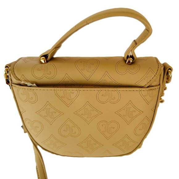 Juicy Couture Beige Embossed Logo Crossbody Bag with Gold Buckle Accent - Picture 2 of 3